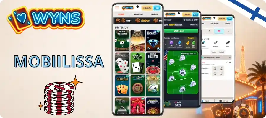 Wyns Casino toimii mobiiliselaimessa ilman erillistä sovellusta