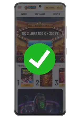 Valmis Wyns Casino -tili ja kirjautuminen